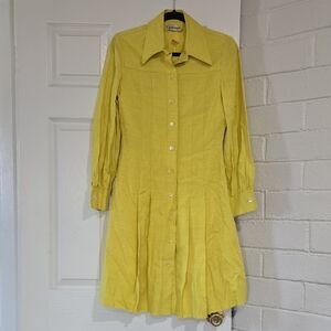 Vintage Joseph Magnin Yellow Linen